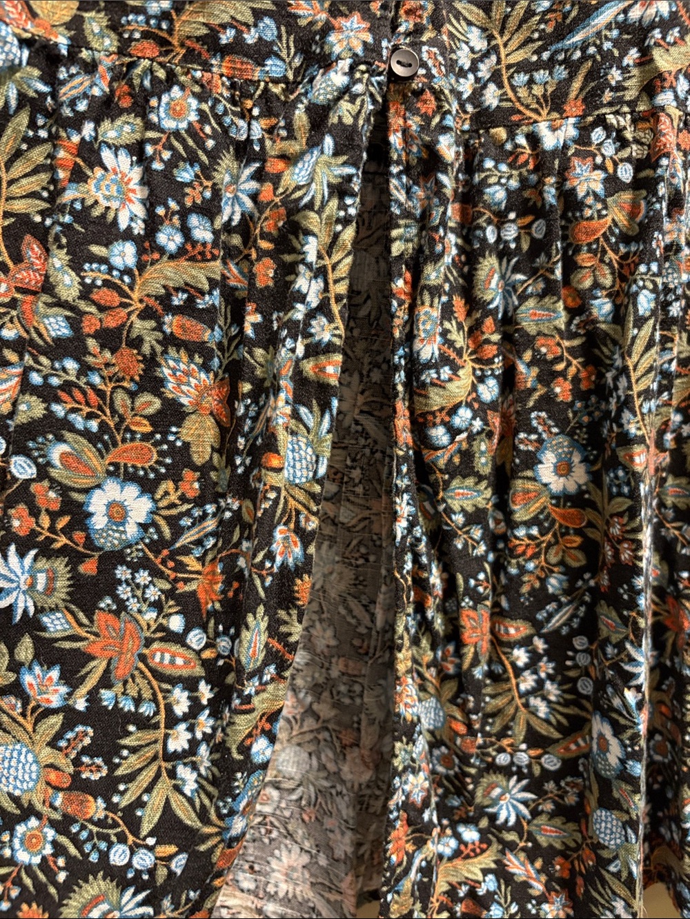 Old Navy Black A-Line Maxi Skirt with Floral Print - Picture 7 of 7